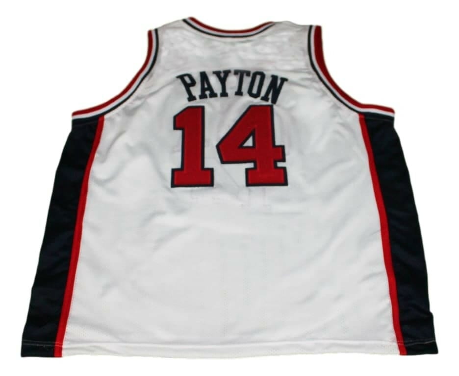 Gary Payton #14 Team USA Basketball Jersey White 1 Gary Payton #14 Team USA Basketball Jersey White