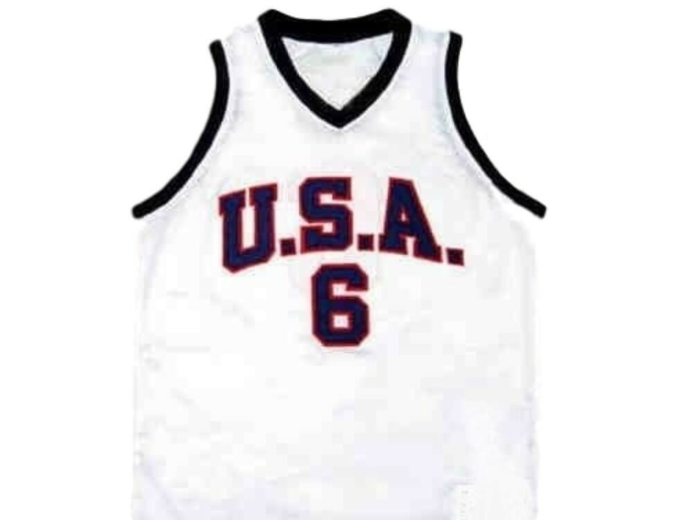Lebron James #6 Team USA Basketball Jersey White 2 Lebron James #6 Team USA Basketball Jersey White