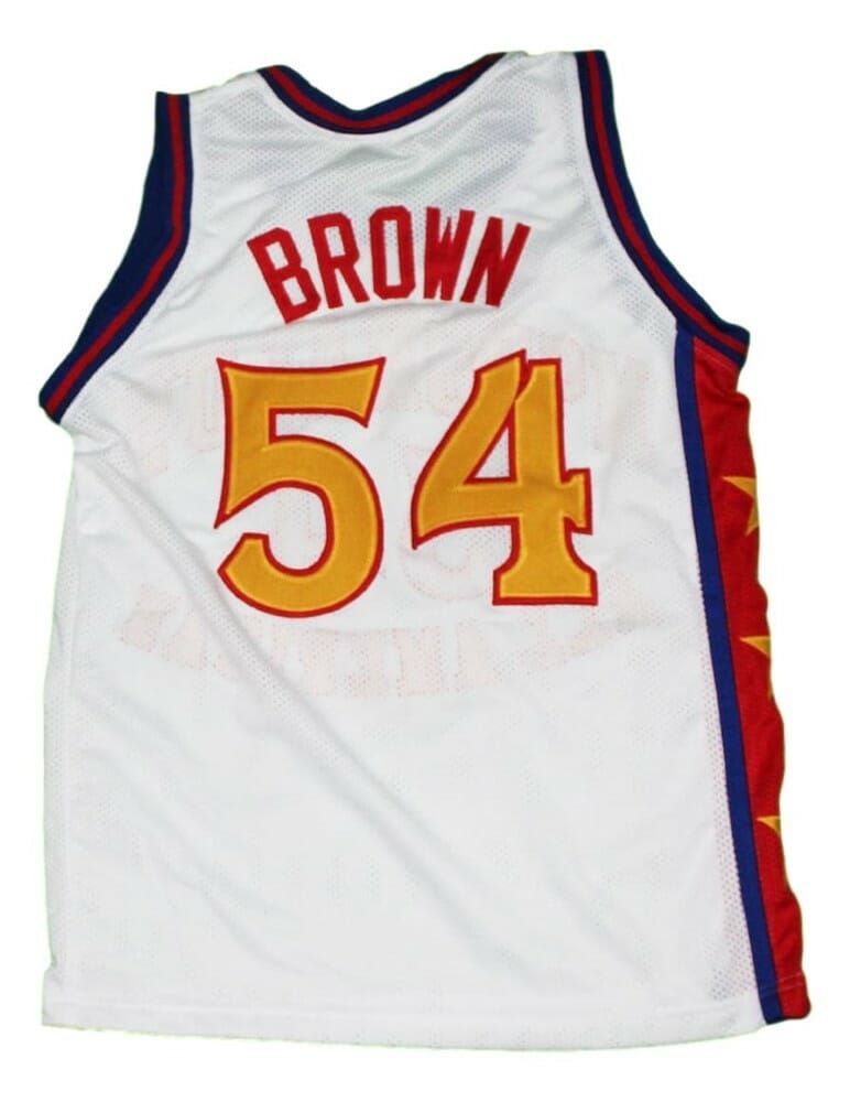 Kwame Brown #54 McDonald's All American Basketball Jersey White 1 Kwame Brown #54 McDonald's All American Basketball Jersey White