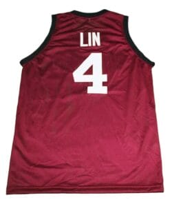 Jeremy Lin #4 Harvard Basketball Jersey Maroon