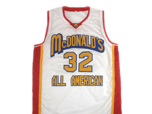 Lebron James #32 McDonald's All American Basketball Jersey White 2 Lebron James #32 McDonald's All American Basketball Jersey White