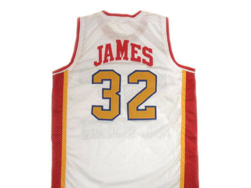 Lebron James #32 McDonald's All American Basketball Jersey White 1 Lebron James #32 McDonald's All American Basketball Jersey White