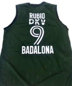 Ricky Rubio #9 Spain Espana Badalona Basketball Jersey Green