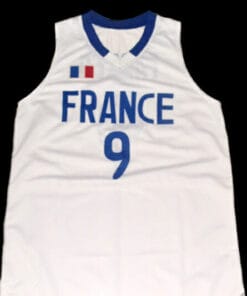 Tony Parker #9 Team France Basketball Jersey White