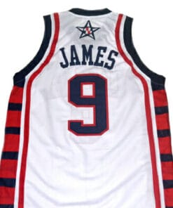 Lebron James #9 Team USA Basketball Jersey White