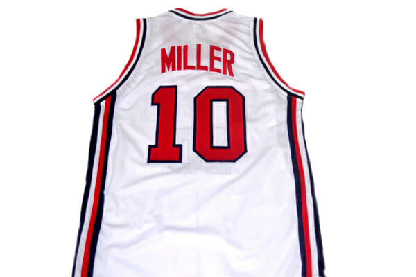 Reggie Miller #10 Team USA Basketball Jersey White 1 Reggie Miller #10 Team USA Basketball Jersey White