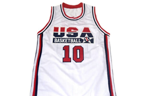 Reggie Miller #10 Team USA Basketball Jersey White 2 Reggie Miller #10 Team USA Basketball Jersey White