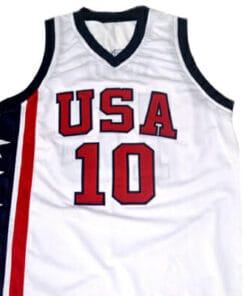 Mike Bibby #10 Team USA Basketball Jersey White