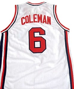 Derrick Coleman #6 Team USA Basketball Jersey White