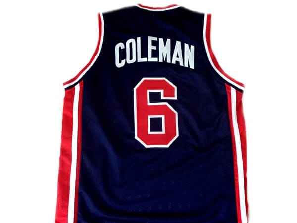 Derrick Coleman #6 Team USA Basketball Jersey Navy Blue 1 Derrick Coleman #6 Team USA Basketball Jersey Navy Blue