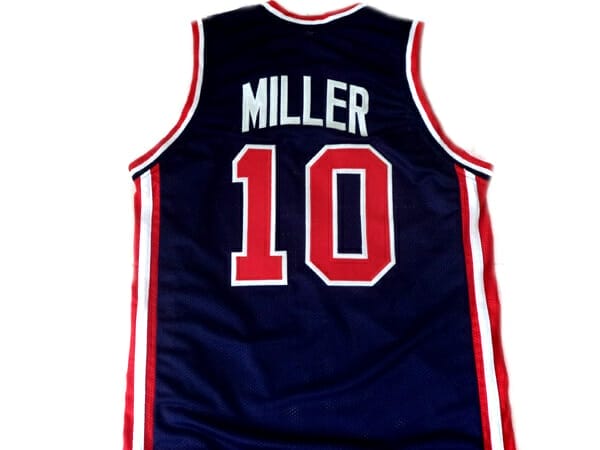 Reggie Miller #10 Team USA Basketball Jersey Navy Blue 1 Reggie Miller #10 Team USA Basketball Jersey Navy Blue