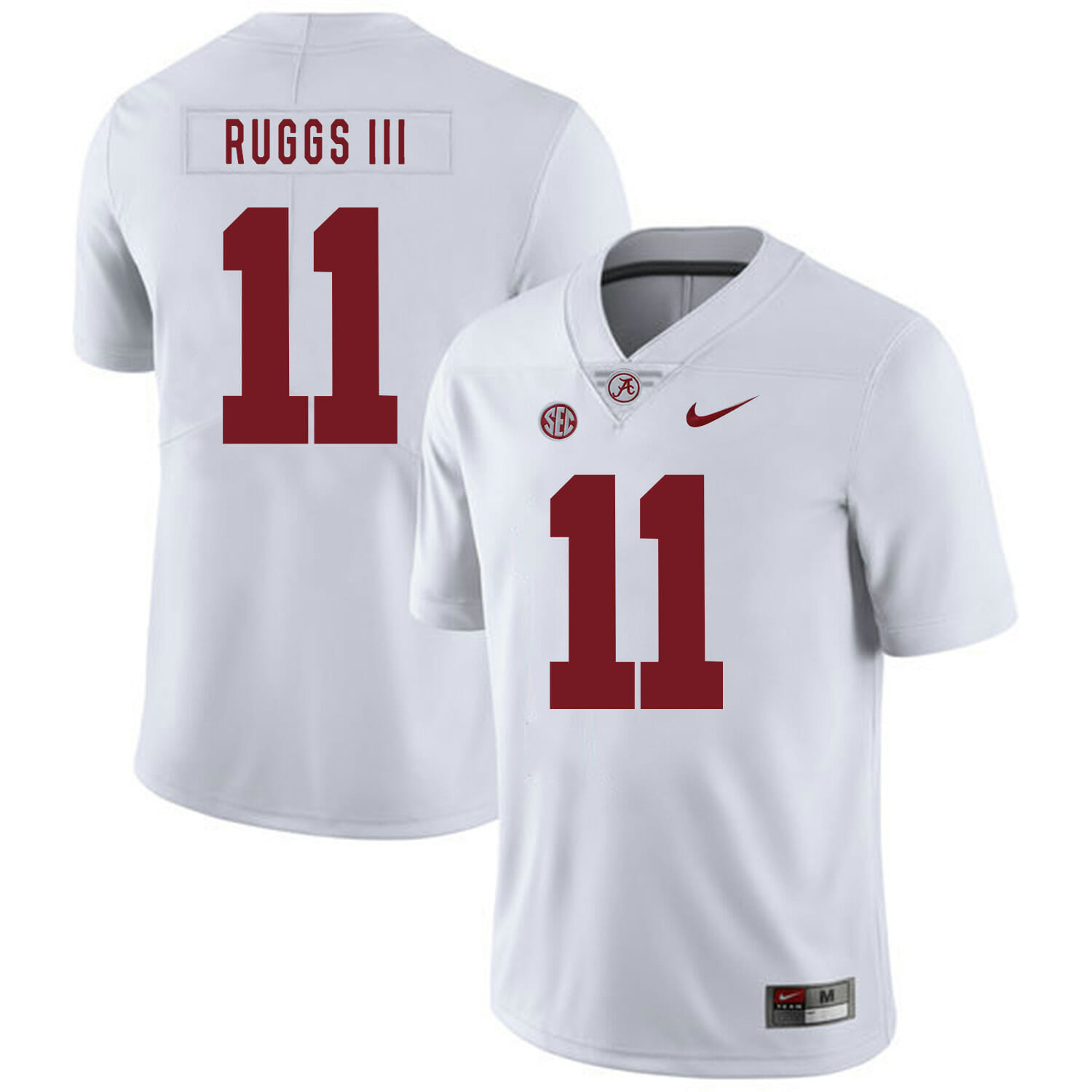 Alabama Crimson Tide #11 Henry Ruggs III College Football Jersey White 1 Alabama Crimson Tide #11 Henry Ruggs III College Football Jersey White