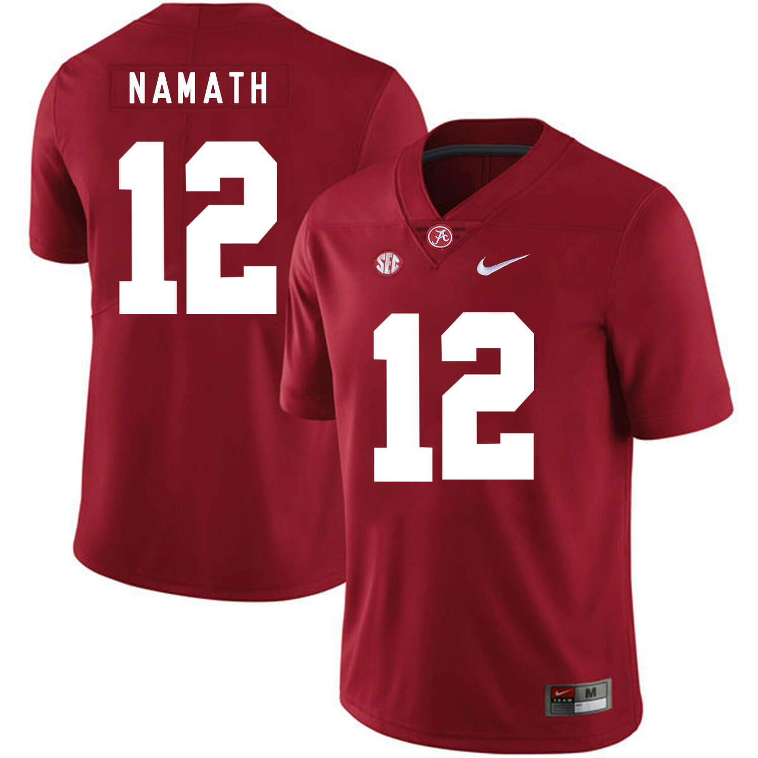 Alabama Crimson Tide #12 Joe Namath College Football Jersey Red 1 Alabama Crimson Tide #12 Joe Namath College Football Jersey Red