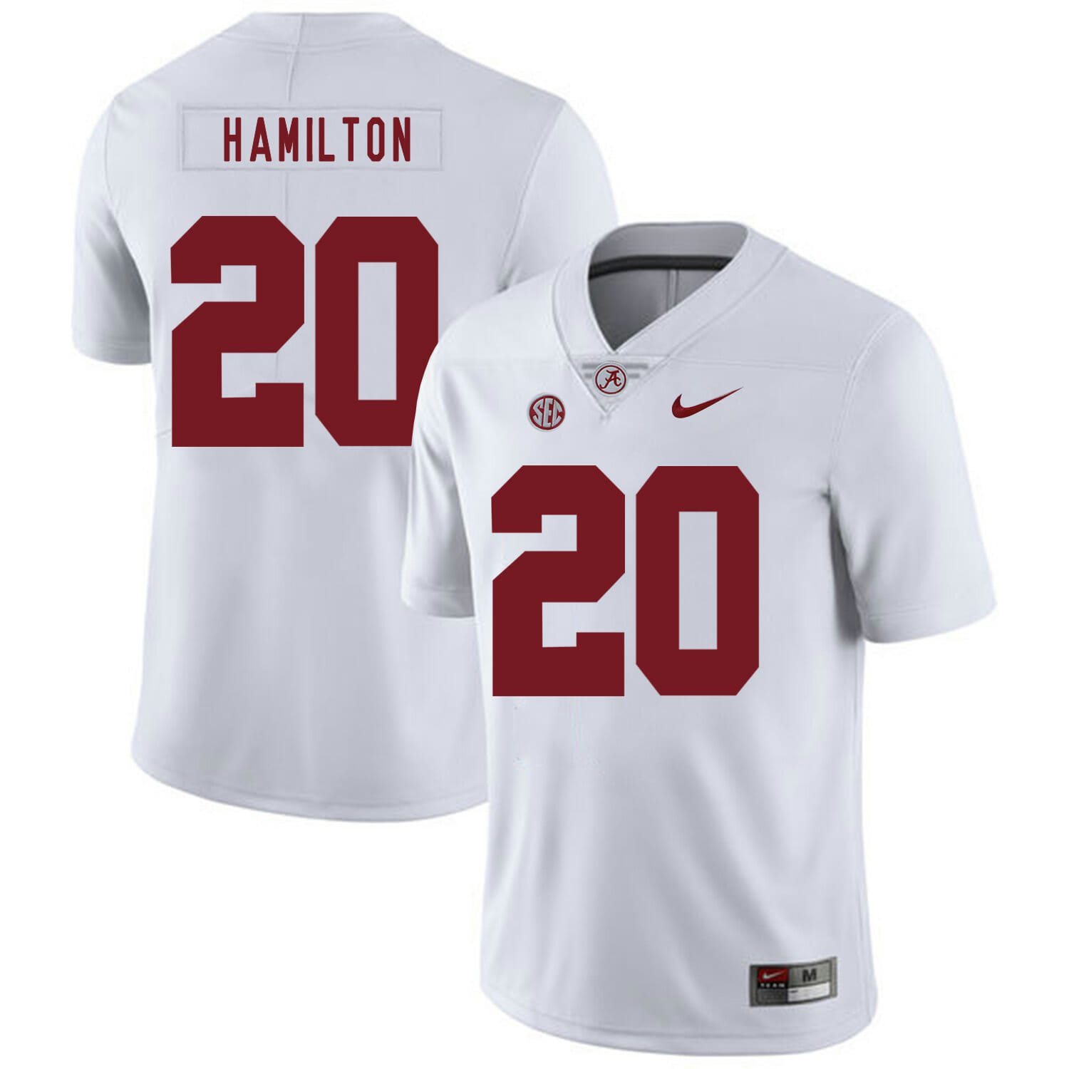Alabama Crimson Tide #20 Shaun Dion Hamilton Football Jersey White 1 Alabama Crimson Tide #20 Shaun Dion Hamilton Football Jersey White