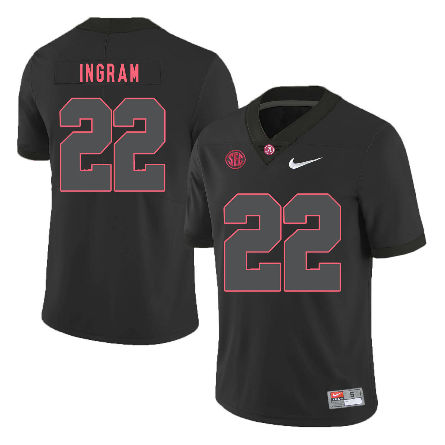 Alabama Crimson Tide #22 Mark Ingram College Football Jersey Black 1 Alabama Crimson Tide #22 Mark Ingram College Football Jersey Black