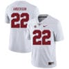 Alabama Crimson Tide #22 Ryan Anderson College Football Jersey White