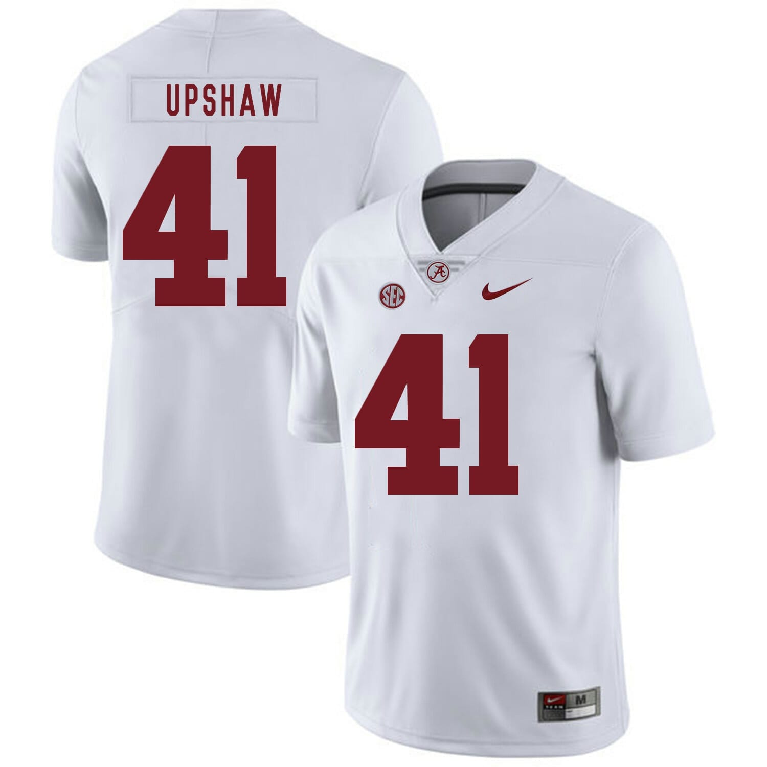Alabama Crimson Tide #41 Courtney Upshaw College Football Jersey White 1 Alabama Crimson Tide #41 Courtney Upshaw College Football Jersey White