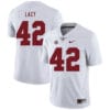 Alabama Crimson Tide #42 Eddie Lacy College Football Jersey White