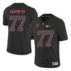 Alabama Crimson Tide #77 James Carpenter College Football Jersey Black