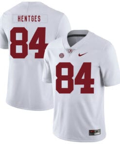 Alabama Crimson Tide #84 Hale Hentges College Football Jersey White