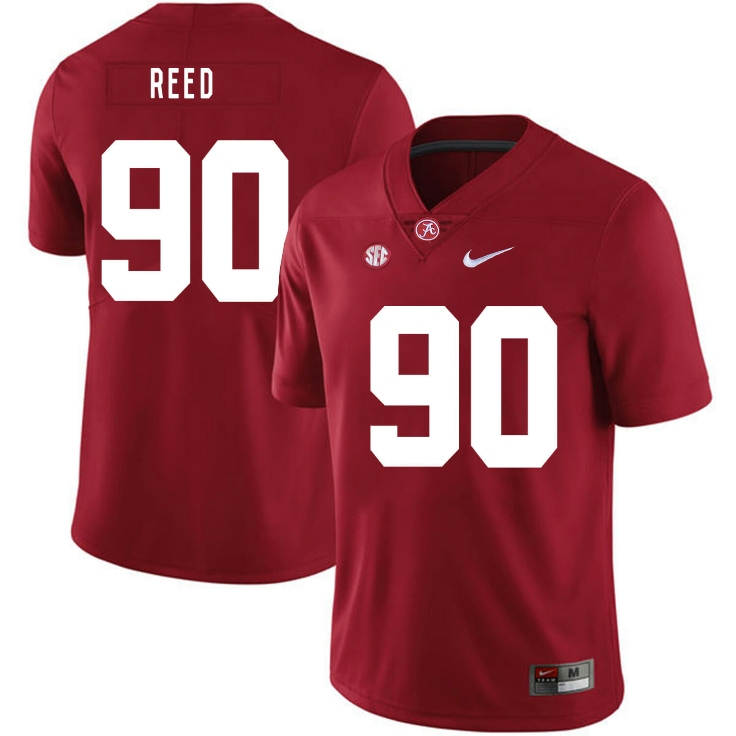 Alabama Crimson Tide #90 Jarran Reed College Football Jersey Red 1 Alabama Crimson Tide #90 Jarran Reed College Football Jersey Red