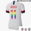 Ali Krieger Home White no.11 Champions USWNT Soccer Jersey Pride
