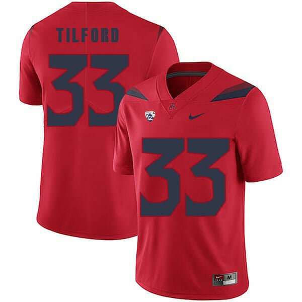 Arizona Wildcats #33 Nathan Tilford NCAA College Football Jersey Red 1 Arizona Wildcats #33 Nathan Tilford NCAA College Football Jersey Red