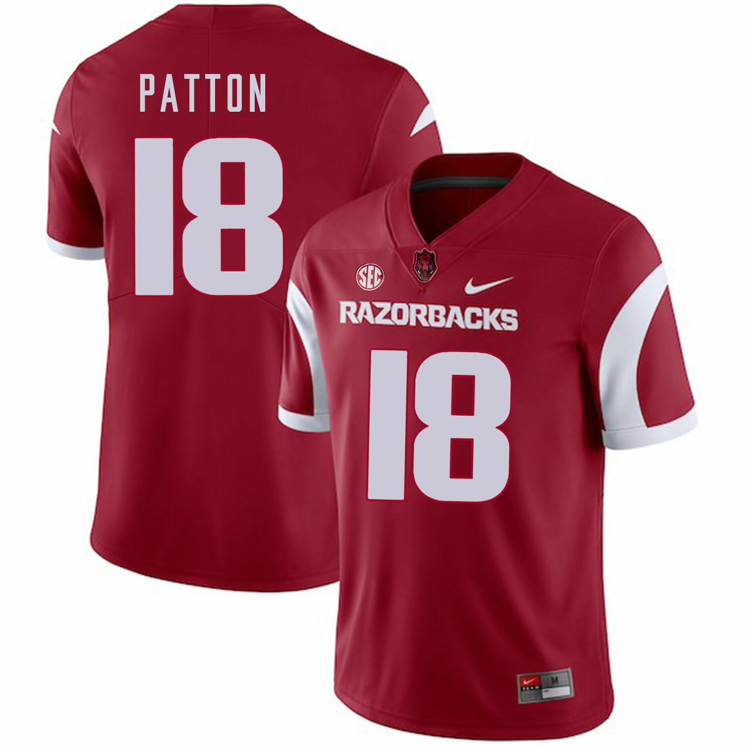 Arkansas Razorbacks #18 Jeremy Patton College Football Jersey Red 1 Arkansas Razorbacks #18 Jeremy Patton College Football Jersey Red