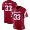 Arkansas Razorbacks #33 David Williams College Football Jersey Red 6 Arkansas Razorbacks #33 David Williams College Football Jersey Red