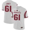 Arkansas Razorbacks #61 Jerry Jones College Football Jersey White