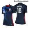 Ashlyn Harris Away Navy 2020 21 no.18 USWNT Breathe Soccer 4 Star Jersey