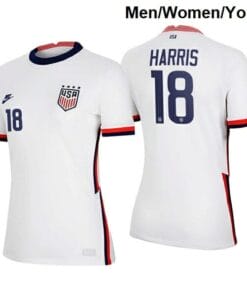 Ashlyn Harris White 2020-21 no.18 USWNT Home Breathe Soccer 4 Star Jersey