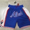 Atlanta Braves Men Shorts Vintage Short Stitched Blue
