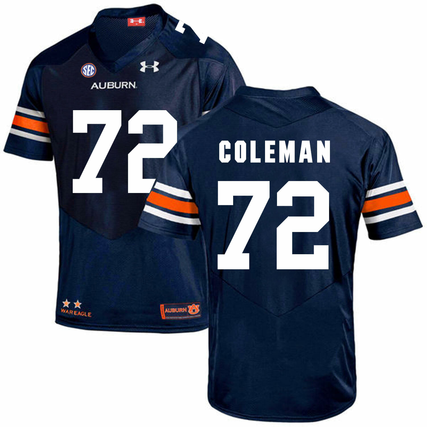 Auburn Tigers Under Armour #72 Shon Coleman Football Jersey Dark Blue 1 Auburn Tigers Under Armour #72 Shon Coleman Football Jersey Dark Blue