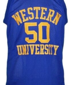 Neon Boudeaux Western University Basketball Jersey Blue Chips Movie