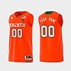 Custom Name Number Miami Hurricanes Orange Replica Swingman College Basketball Jersey 4 CUSTOM1 71