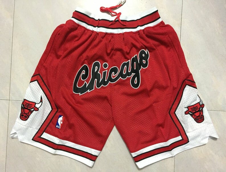 Chicago Red Shorts Logo Stitched 1 Chicago Red Shorts Logo Stitched