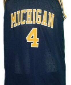 Chris Webber #4 College Basketball Jersey Sewn Navy Blue