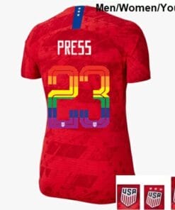 Christen Press Away USA Soccer Jersey PRIDE