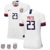 Christen Press Home Champions White no.23 USWNT Soccer Jersey