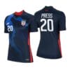 Christen Press Navy Away no.20 USWNT 2020 21 Soccer Four Stars Jersey