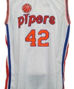 Connie Hawkins #42 Pittsburgh Pipers Retro Aba Basketball Jersey White