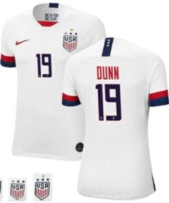 Crystal Dunn Home White Champions no.19 USWNT Soccer Jersey