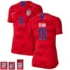 Crystal Dunn Red Champions no.19 USWNT Away Soccer Jersey