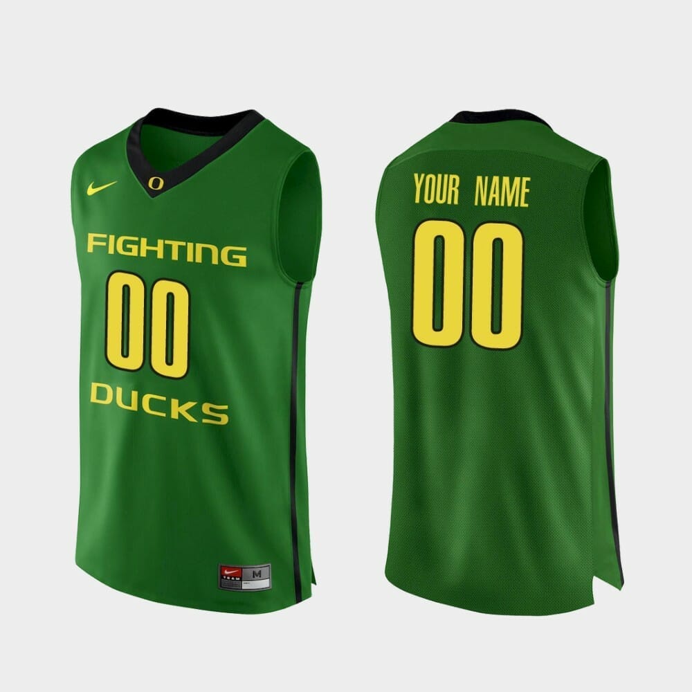 Custom Name Number Oregon Ducks Apple Green College Basketball Jersey 1 Custom Name Number Oregon Ducks Apple Green College Basketball Jersey