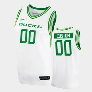 Custom Name Number Oregon Ducks White College Basketball Replica Jersey 1 Custom Name Number Oregon Ducks White College Basketball Replica Jersey