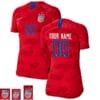 Customize Name and Number Red Away Champions USWNT Soccer Jersey