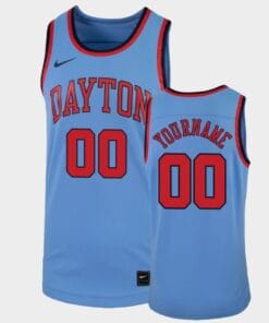 Dayton Flyers Custom Name Number Light Blue College Basketball Replica Jersey