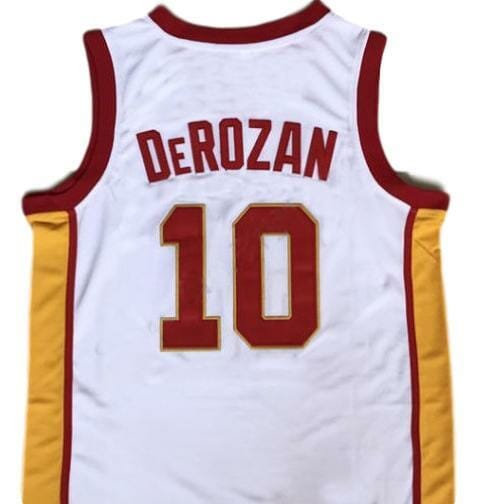 Demar Derozan #10 College Basketball Jersey Sewn White 1 Demar Derozan #10 College Basketball Jersey Sewn White