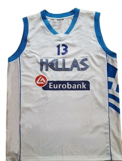 Dimitris Diamantidis #13 Greece Custom Basketball Jersey White